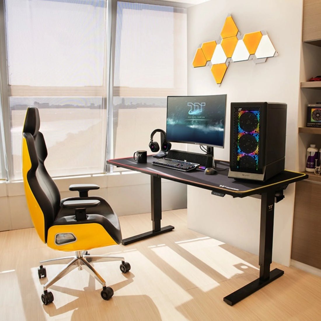 Thermaltake Toughdesk 350 Smart Gaming Desk - طاولة - Store 974 | ستور ٩٧٤