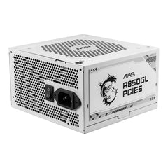 MSI MAG A850GL PCIe5 850W Gold ATX Fully Modular Power Supply - White - مزود طاقة