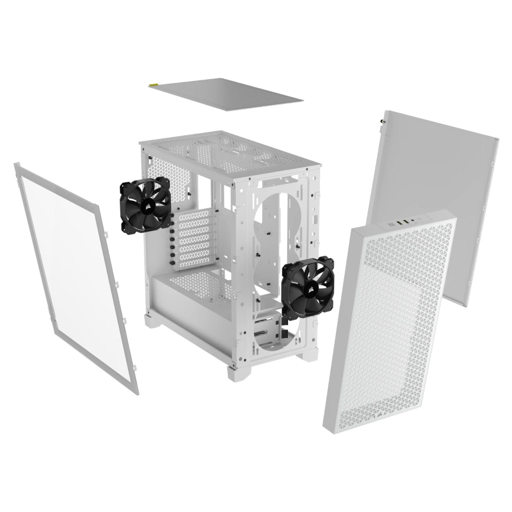 Corsair 3000D Tempered Glass Mid-Tower PC Case - White - صندوق - Store 974 | ستور ٩٧٤
