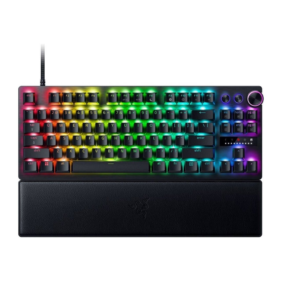 Razer Huntsman V3 Pro Tenkeyless RGB Mechanical Gaming Keyboard - Analog Optical Switch - Black - لوحة مفاتيح - Store 974 | ستور ٩٧٤