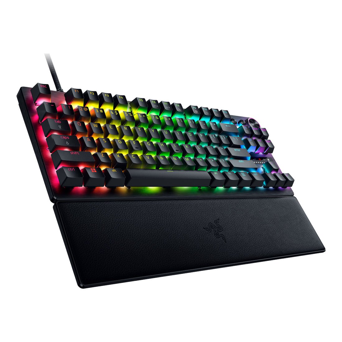 Razer Huntsman V3 Pro Tenkeyless RGB Mechanical Gaming Keyboard - Analog Optical Switch - Black - لوحة مفاتيح - Store 974 | ستور ٩٧٤