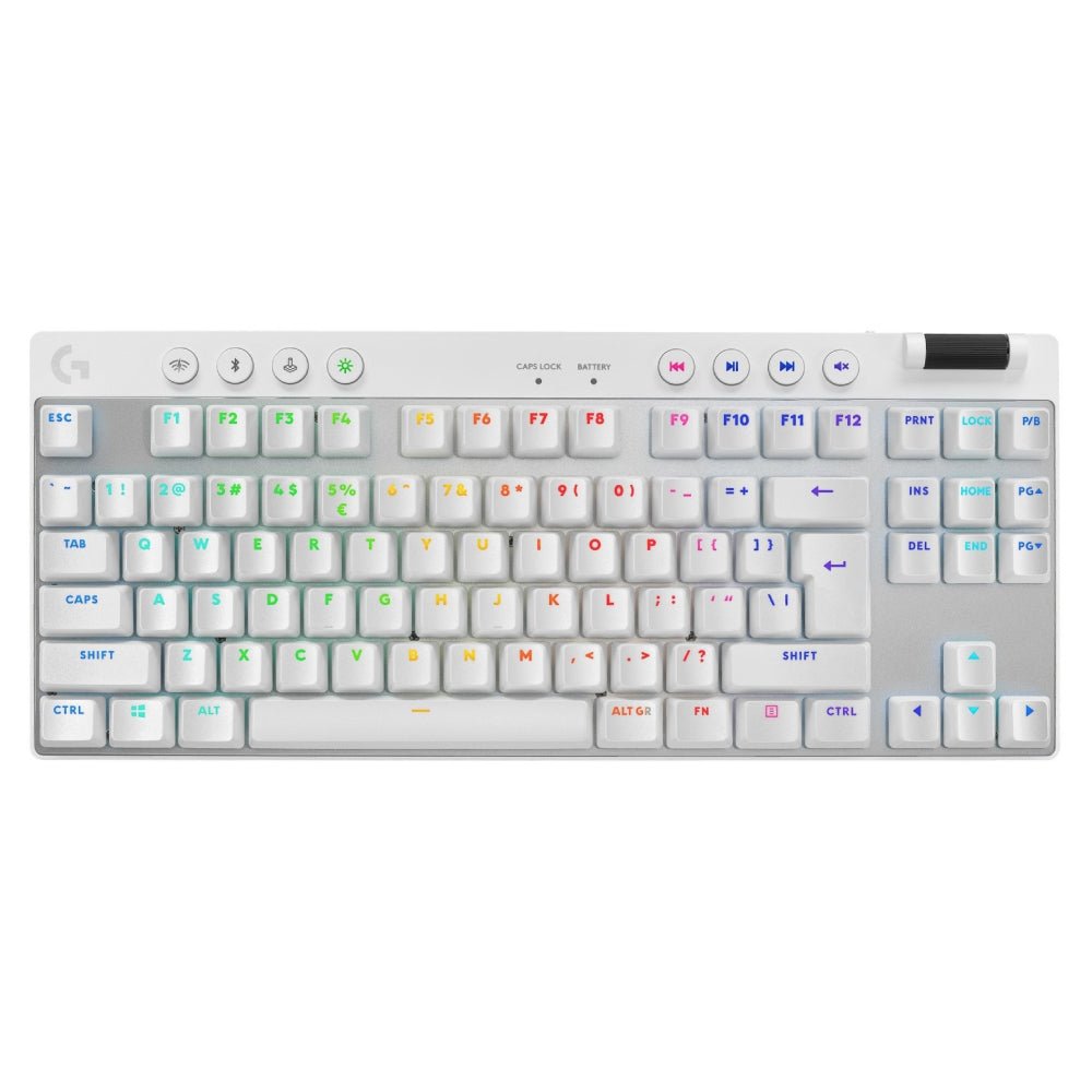 Logitech G Pro X TKL Wireless Mechanical Keyboard - White - لوحة مفاتيح Logitech G Pro X TKL Wireless Mechanical Keyboard - White - لوحة مفاتيح