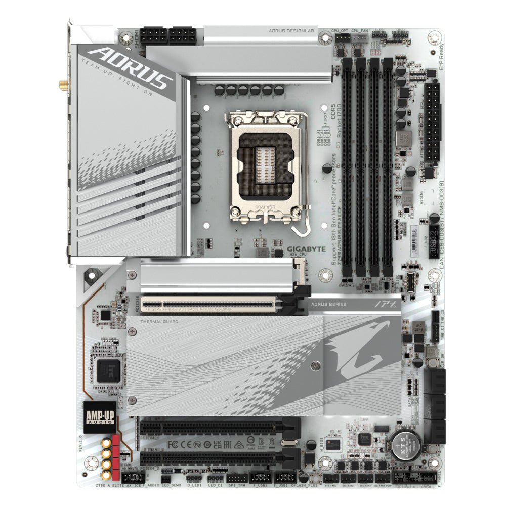 Gigabyte Aorus Z790 Elite AX ICE Wifi DDR5 LGA 1700 Intel ATX Gaming Motherboard - لوحة الأم - Store 974 | ستور ٩٧٤