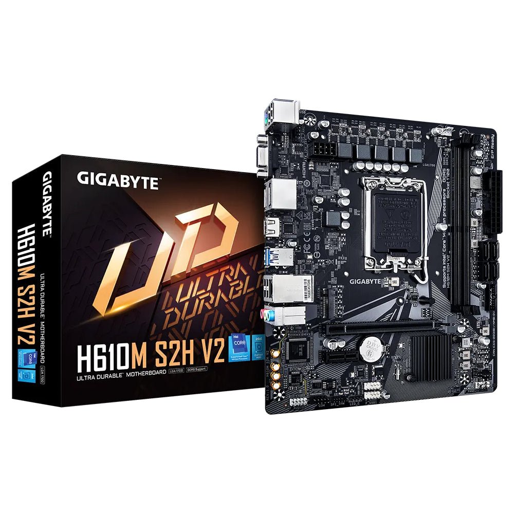 Gigabyte H610M S2H V2 DDR5 LGA1700 Intel Micro ATX Gaming Motherboard - اللوحة الأم - Store 974 | ستور ٩٧٤