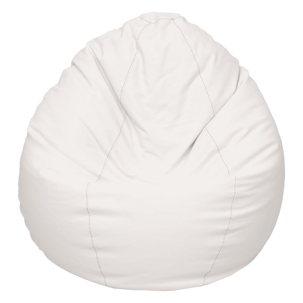 Lazy Panda Handmade Leather Gaming Bean Bags - White - مقعد جلدي Lazy Panda Handmade Leather Gaming Bean Bags - White - مقعد جلدي
