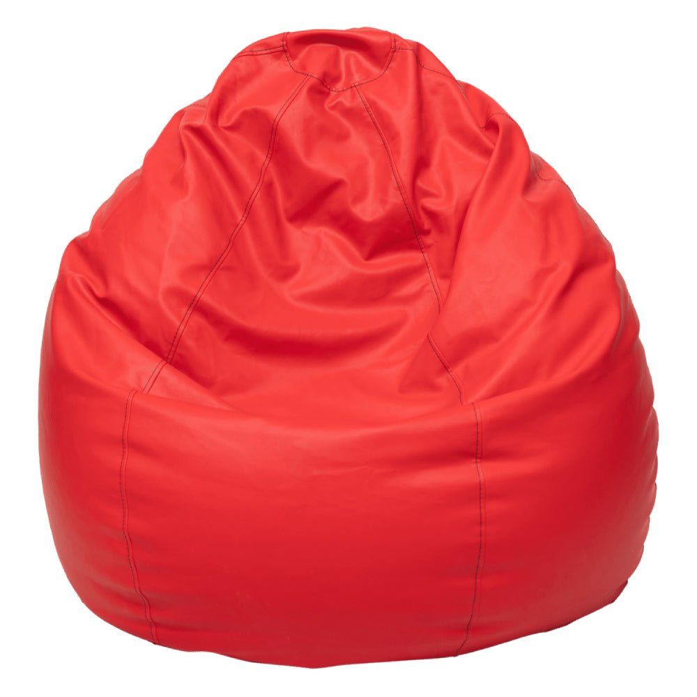 Lazy Panda Handmade Leather Gaming Bean Bags - Red - مقعد جلدي Lazy Panda Handmade Leather Gaming Bean Bags - Red - مقعد جلدي