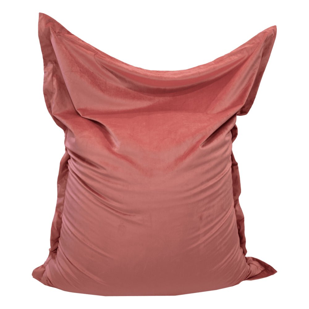 Lazy Panda Handmade Velvet Giant Bean Bags - Pink - مقعد جلدي - Store 974 | ستور ٩٧٤