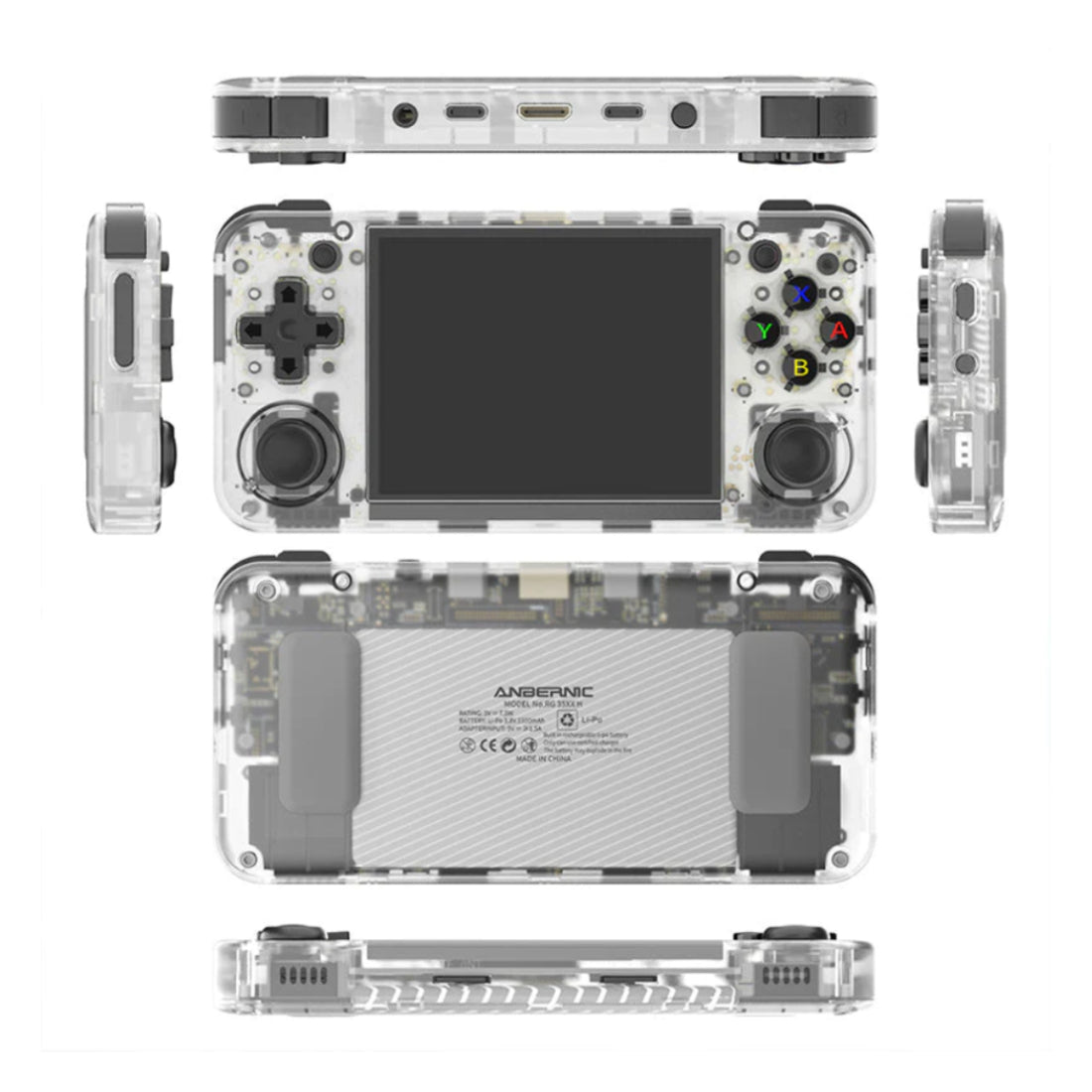 Anbernic RG35XX H Handheld Gaming Console 64GB - Transparent White - جهاز ألعاب Anbernic RG35XX H Handheld Gaming Console 64GB - Transparent White - جهاز ألعاب
