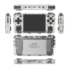 Anbernic RG35XX H Handheld Gaming Console 64GB - Transparent White - جهاز ألعاب