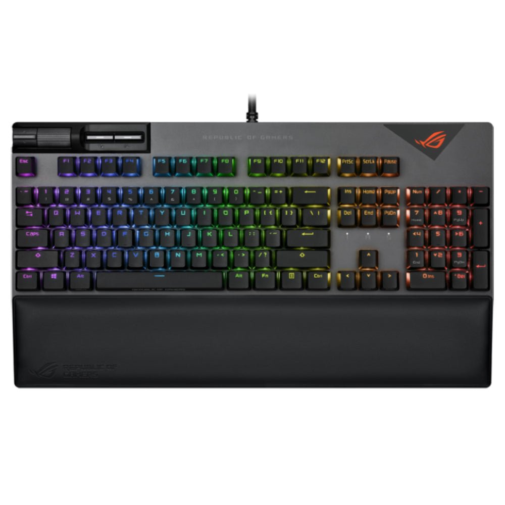 Asus ROG XA08 Strix Flare II RGB Wired Mechanical Gaming Keyboard - Black - لوحة مفاتيح - Store 974 | ستور ٩٧٤