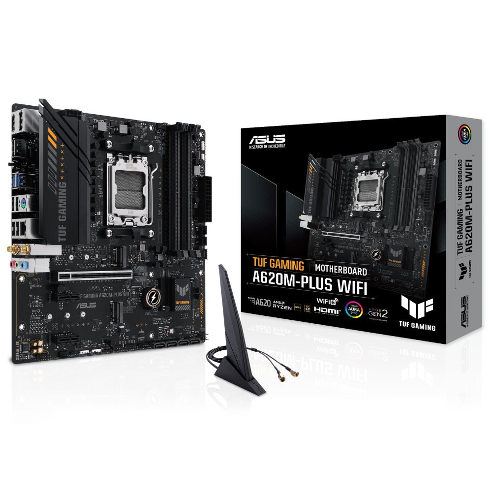 Asus TUF Gaming A620M-Plus Wi-Fi DDR5 AM5 AMD micro-ATX Gaming Motherboard - اللوحة الأم - Store 974 | ستور ٩٧٤