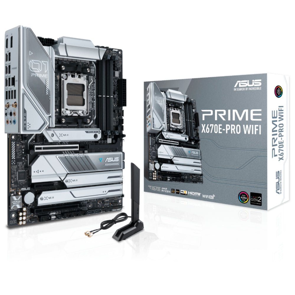 Asus Prime X670E-Pro Wi-Fi DDR5 AM5 AMD ATX Gaming Motherboard - اللوحة الأم - Store 974 | ستور ٩٧٤