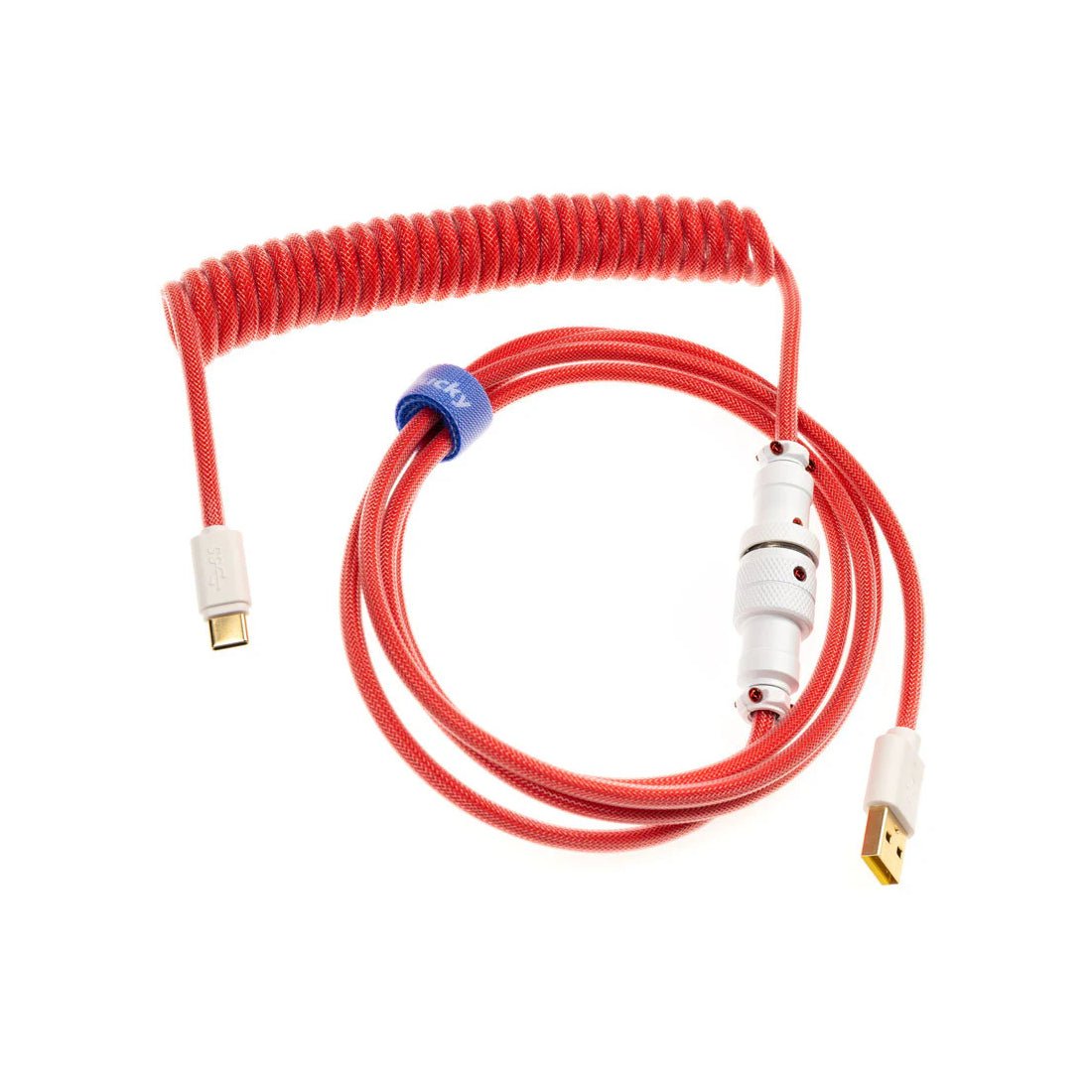 Ducky Premicord Custom Keyboard Cable - Red Edition - كابل - Store 974 | ستور ٩٧٤