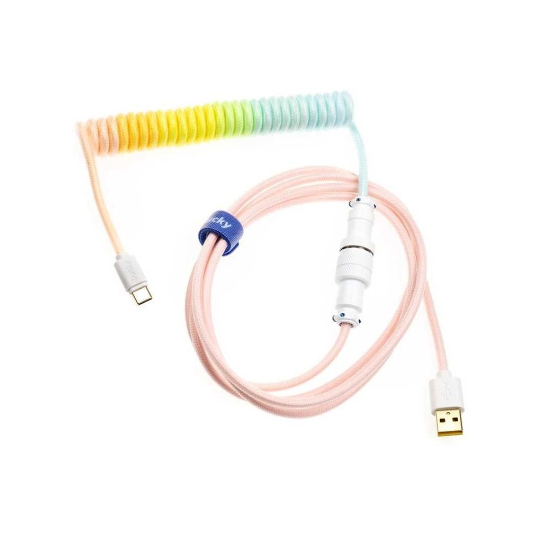 Ducky Gradient Premicord Custom Keyboard Cable - Cotton Candy - كابل - Store 974 | ستور ٩٧٤