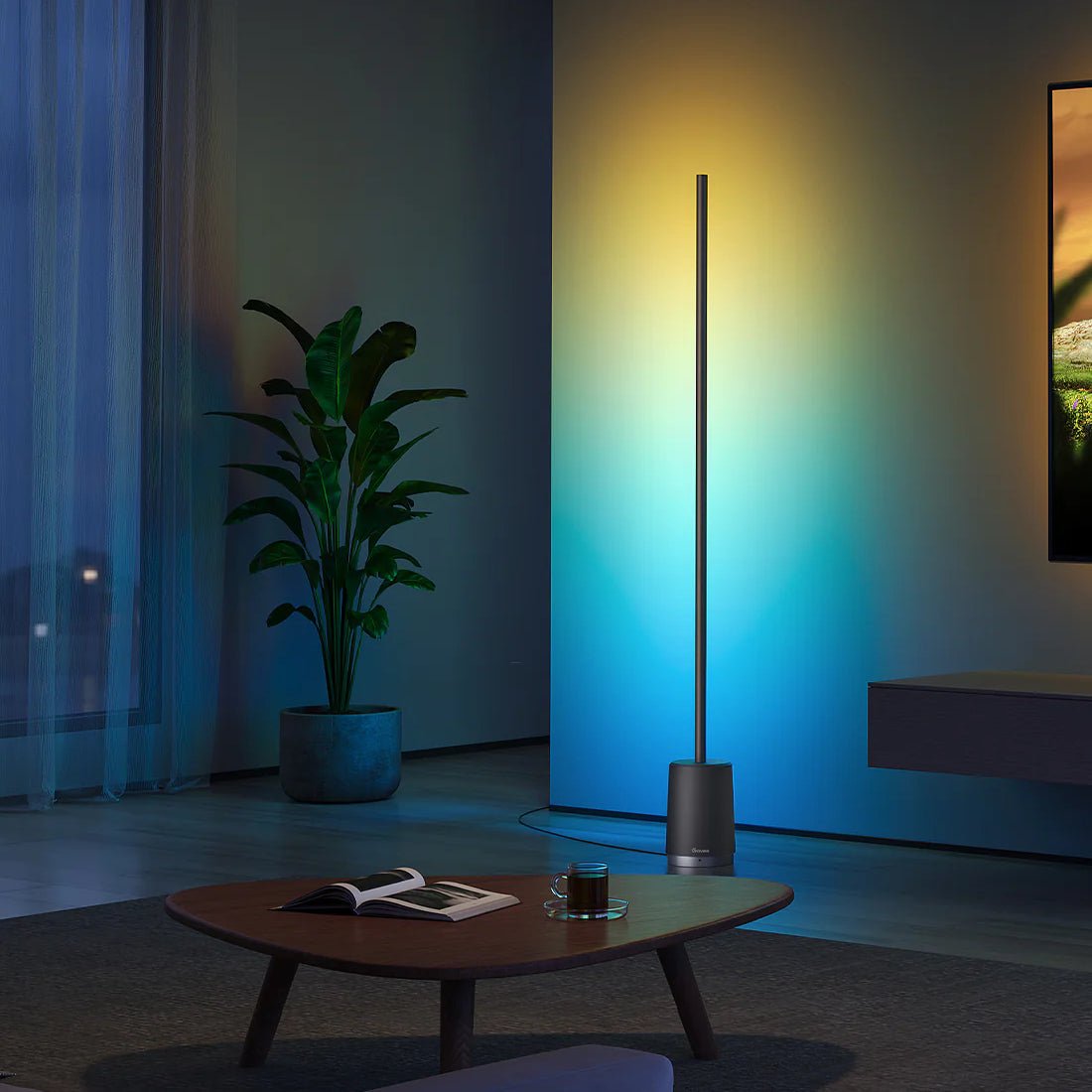 Govee Lyra RGBICWW Corner Floor Lamp - Black - إضاءة - Store 974 | ستور ٩٧٤