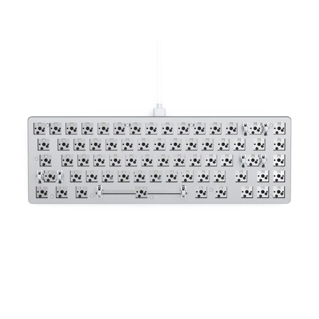 Glorious GMMK 2 65% Barebones ANSI (USA) - White - لوحة مفاتبح Glorious GMMK 2 65% Barebones ANSI (USA) - White - لوحة مفاتبح