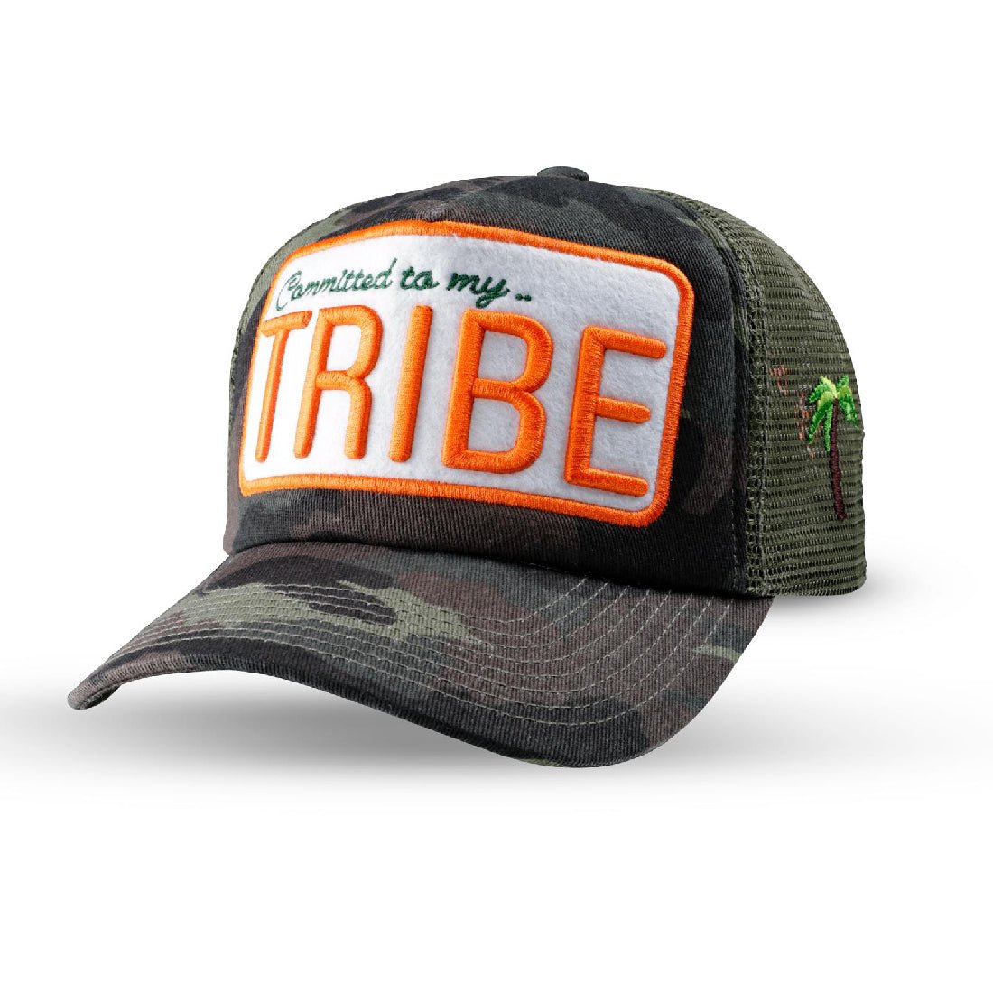 Tribe Camo Adults Cap - Green/Brown/Beige - قبعة - Store 974 | ستور ٩٧٤