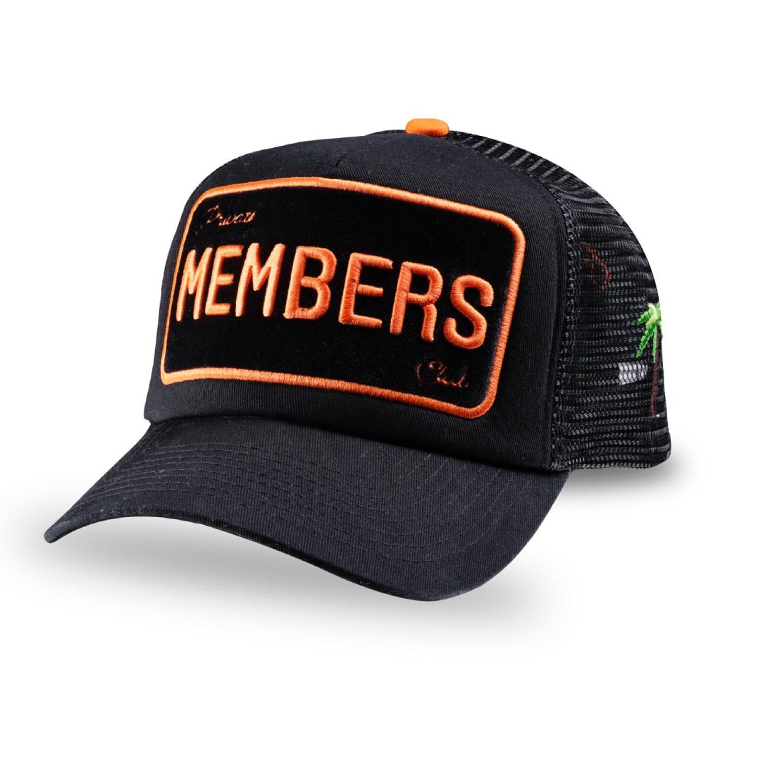 Tribe Private Members Club Adults Cap - Black/Orange - قبعة