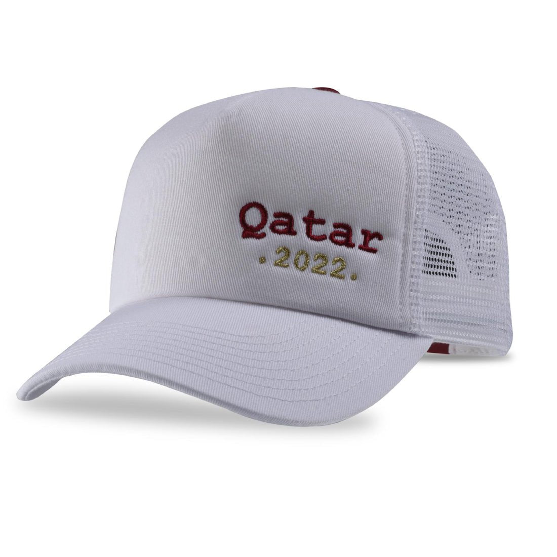 Tribe Qatar 2022 Cap - White/Maroon - قبعة - Store 974 | ستور ٩٧٤