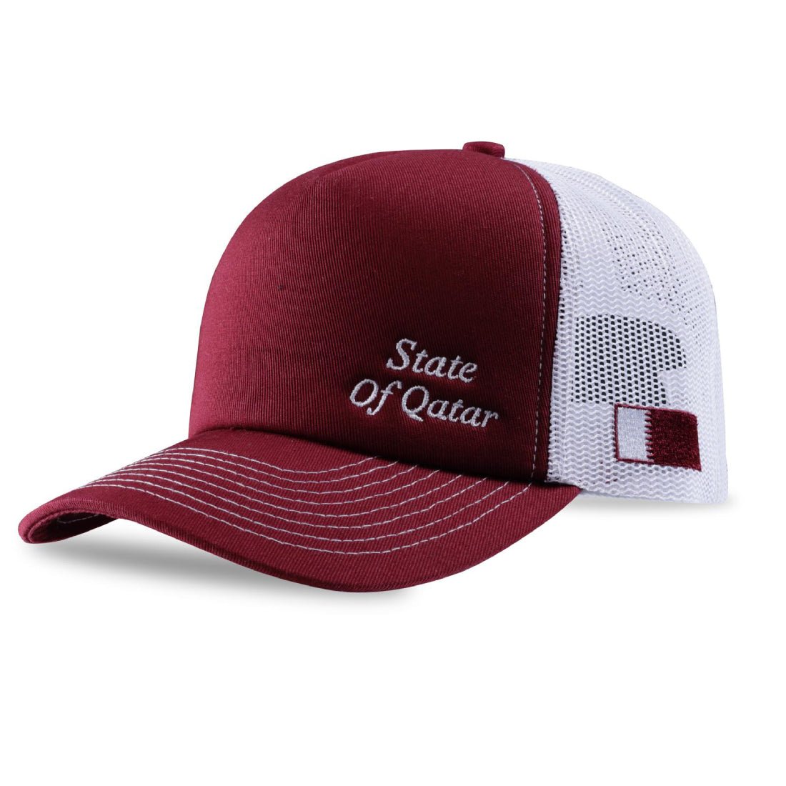 Tribe State Of Qatar Cap - Maroon/White - قبعة Tribe State Of Qatar Cap - Maroon/White - قبعة