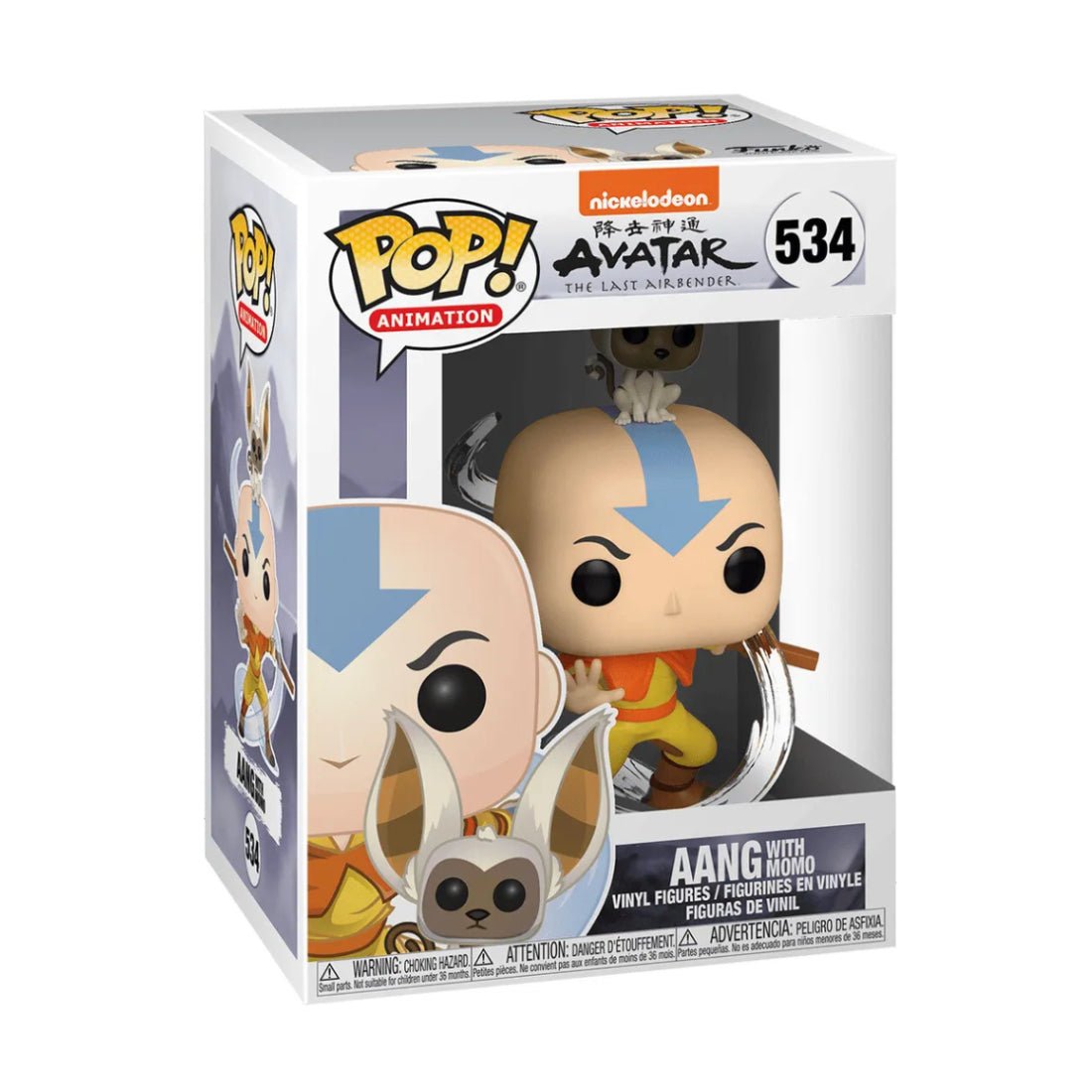 Funko Pop! Animation: Avatar - Aang with Momo #534 - دمية - Store 974 | ستور ٩٧٤