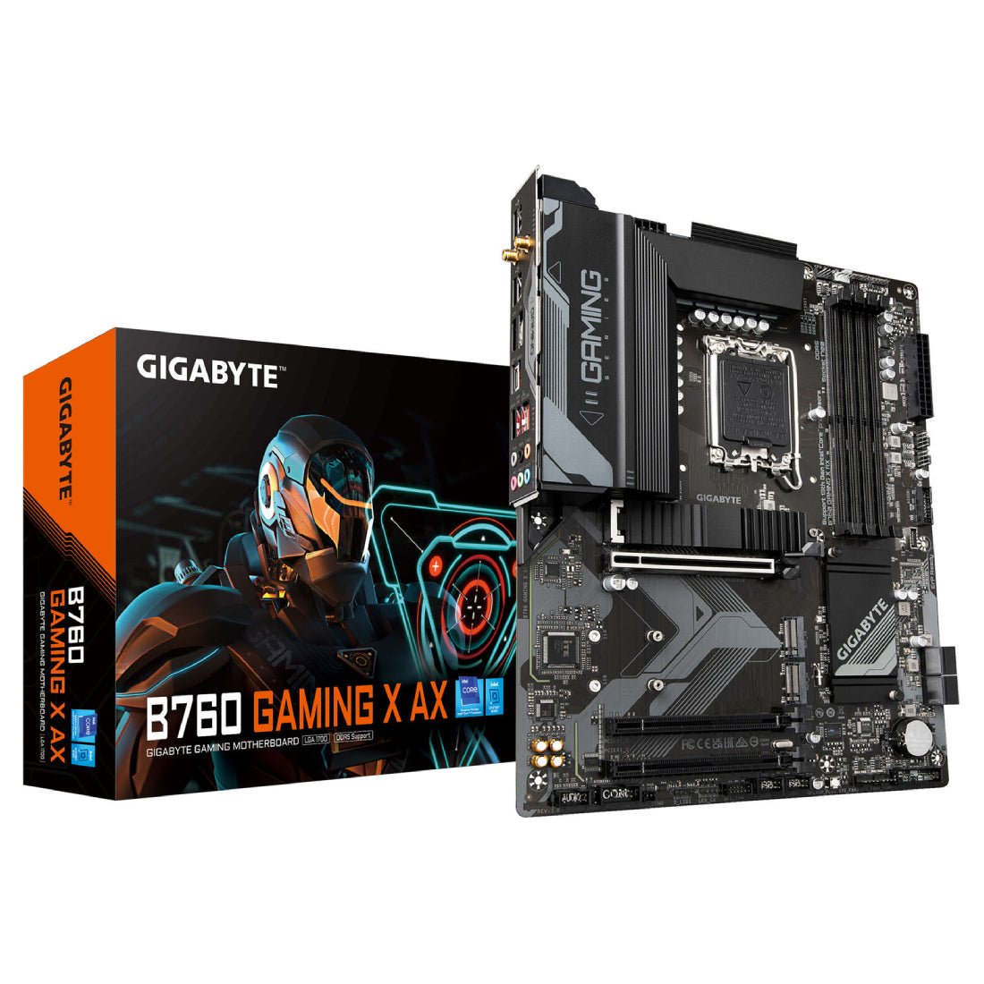 Gigabyte B760 GAMING X AX WiFi DDR5 LGA 1700 Intel 14th Gen ATX Gaming Motherboard - لوحة الأم - Store 974 | ستور ٩٧٤