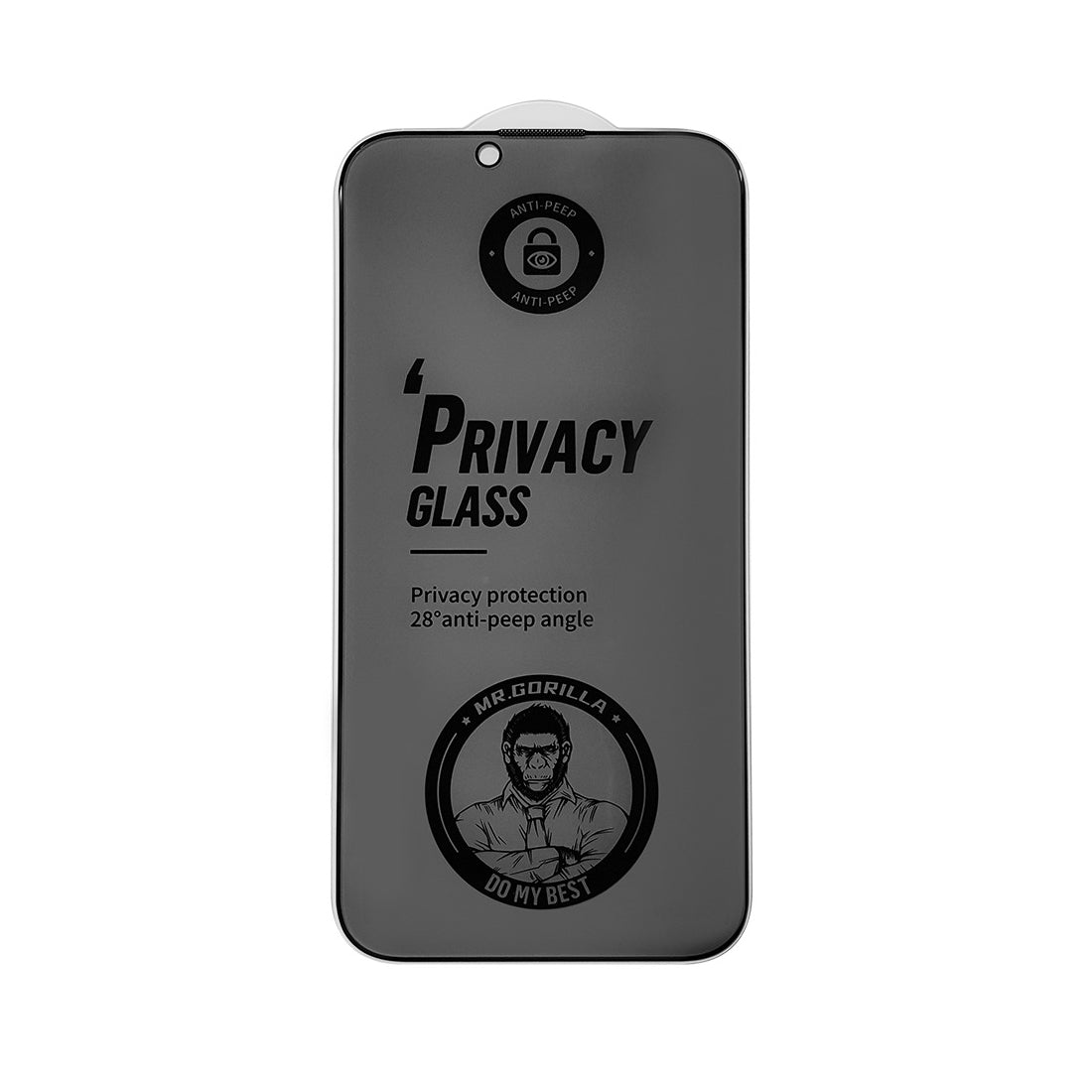 Blueo Full Cover Anti-Peep Glass with applicator - iPhone15 Pro 6.1 - أكسسوار - Store 974 | ستور ٩٧٤