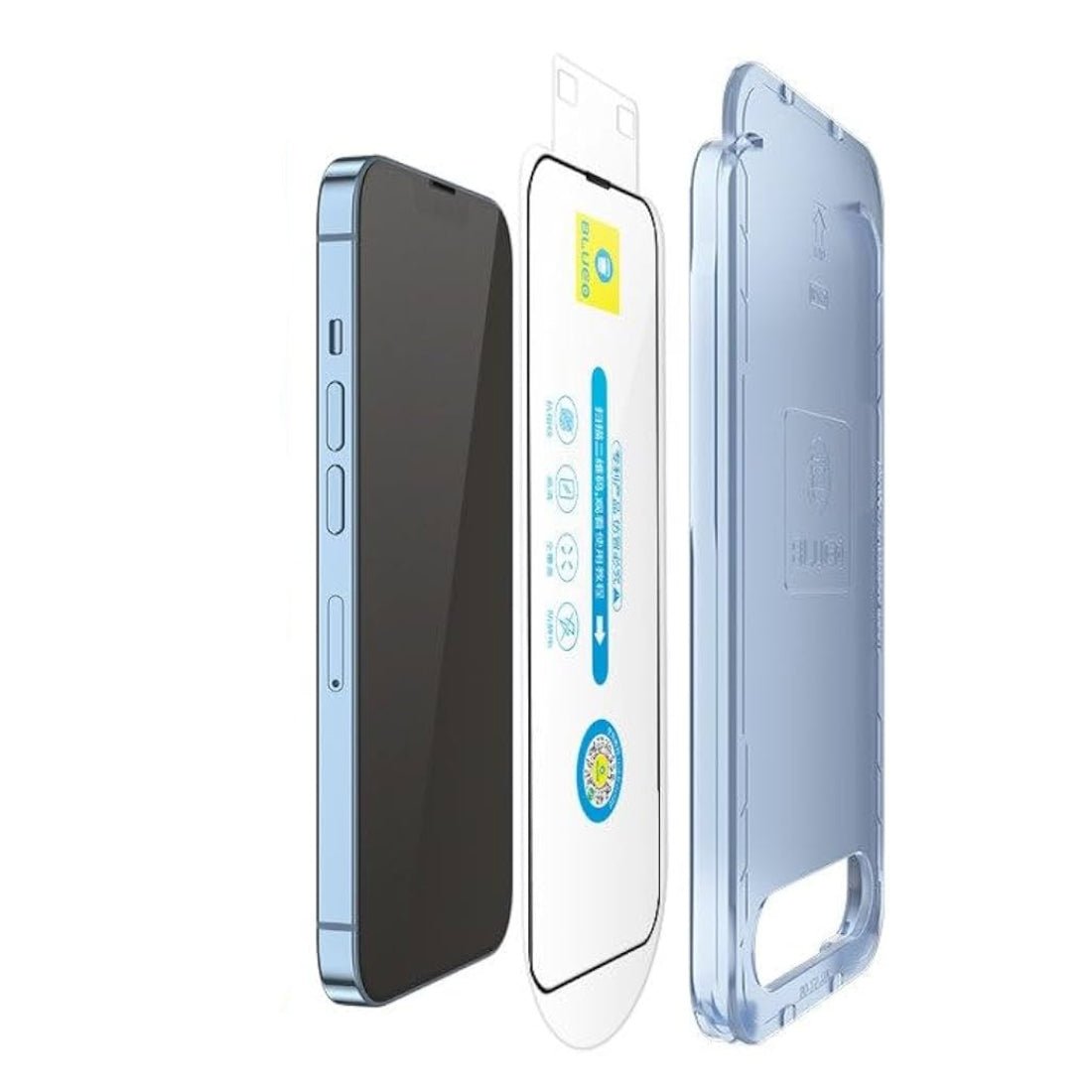Blueo Receiver Anti-dust HD Glass Anti-Static with applicator - iPhone15 Pro 6.1 - أكسسوار - Store 974 | ستور ٩٧٤