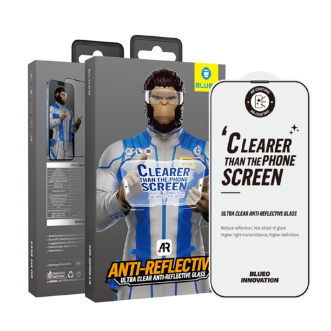 Blueo Ultra Clear AR Anti-Reflective HD Glass - iPhone14 Pro 6.1 - أكسسوار - Store 974 | ستور ٩٧٤