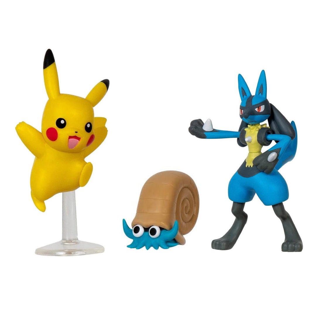 Pokemon Battle Figure - Omanyte, Lucario & Pikachu - لعبة - Store 974 | ستور ٩٧٤