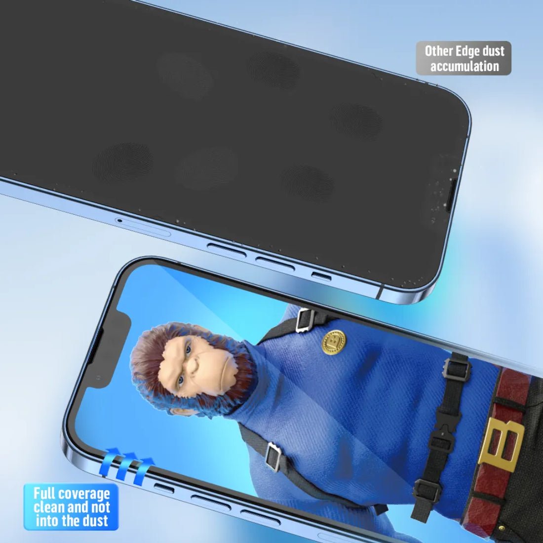 Blueo Corning Gorilla HD Glass Anti-Static with applicator - iPhone14 Pro 6.1 - أكسسوار Blueo Corning Gorilla HD Glass Anti-Static with applicator - iPhone14 Pro 6.1 - أكسسوار