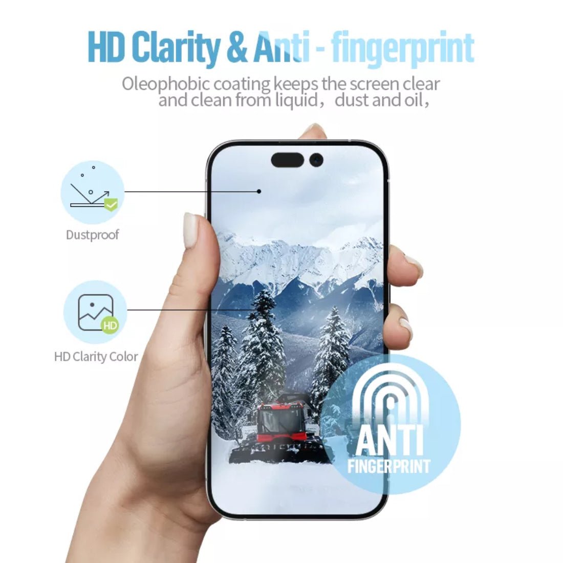 Blueo Full Cover Anti-Peep Matte Glass - iPhone14 Pro 6.1 - أكسسوار Blueo Full Cover Anti-Peep Matte Glass - iPhone14 Pro 6.1 - أكسسوار