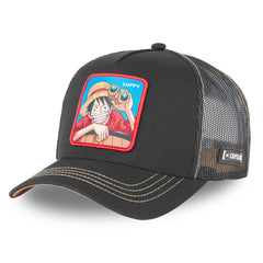 Queue Caps Luffy Cap - Black - قبعة