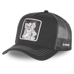 Queue Caps Tom The Cat Cap - Black - قبعة