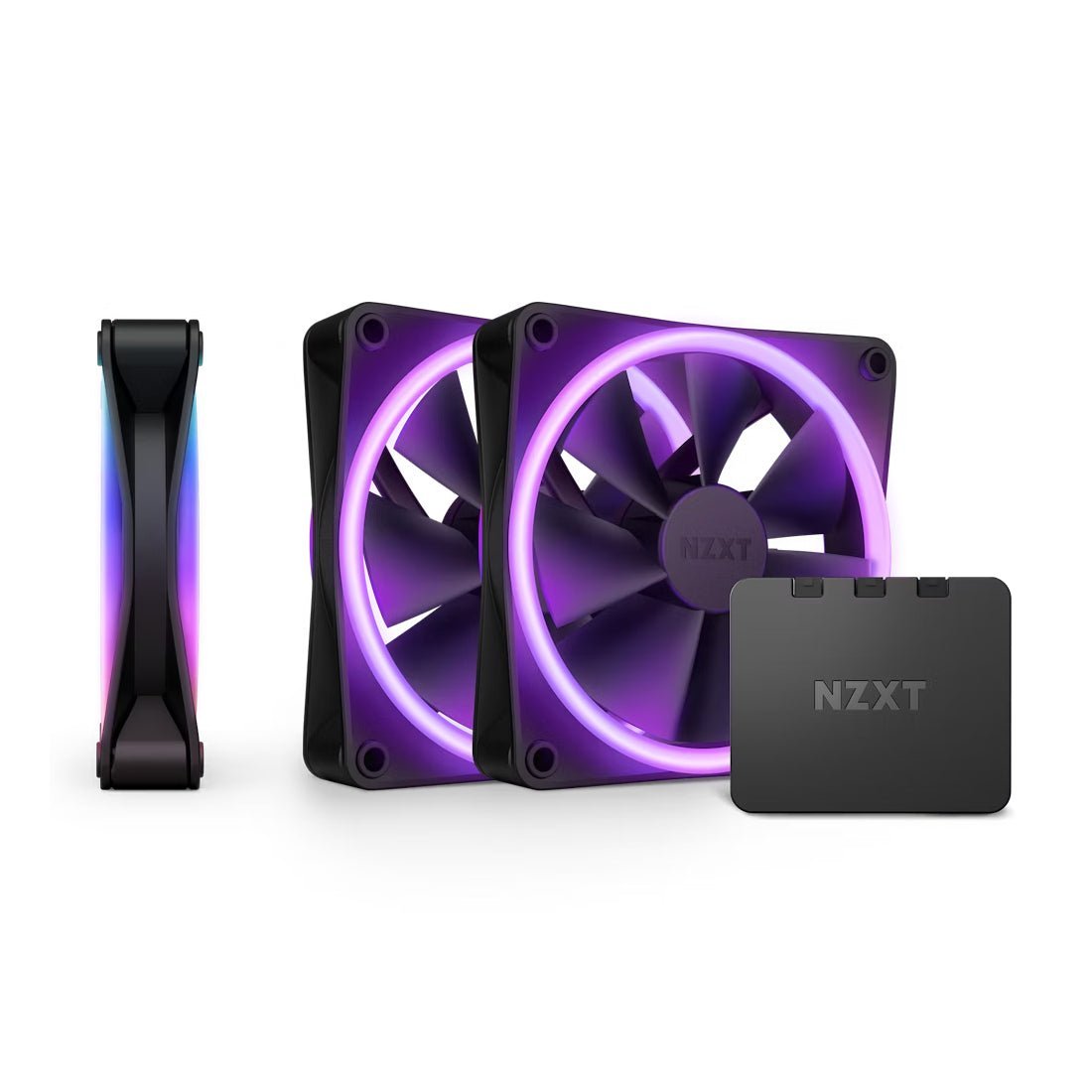 NZXT F120 120mm RGB DUO Triple Pack Fans - Black - MEROحة NZXT F120 120mm RGB DUO Triple Pack Fans - Black - MEROحة