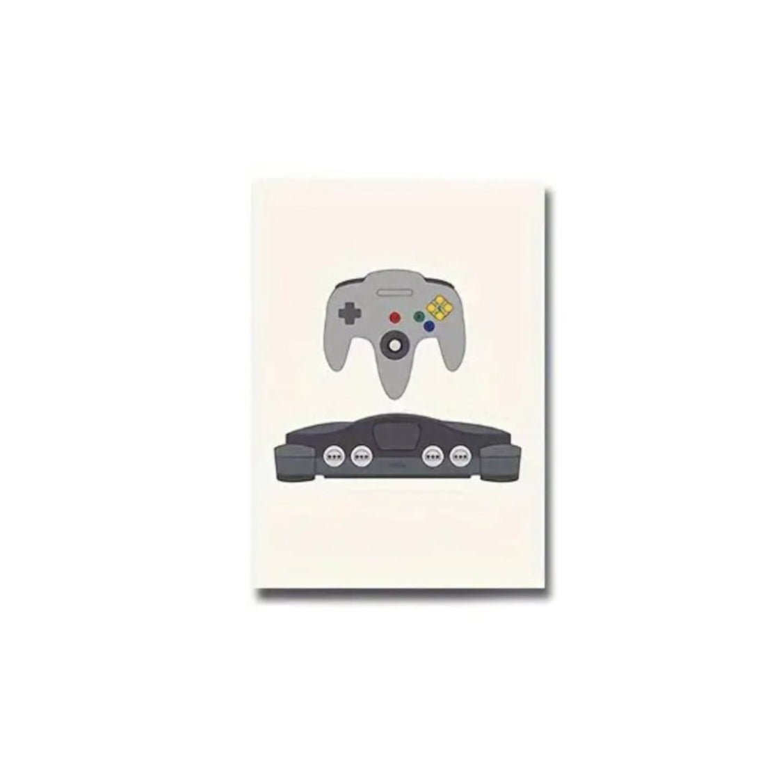 Classic Consoles Modern Art Poster (50x1x70cm) - N64 - ملصق - Store 974 | ستور ٩٧٤