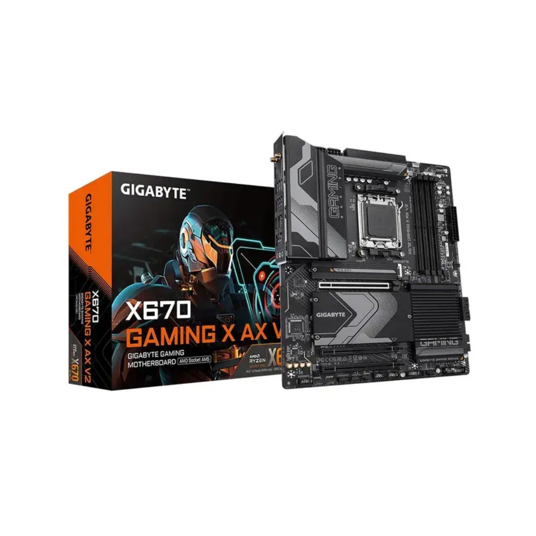 (Pre - Owned) Gigabyte X670 GAMING X AX V2 AM5 DDR5 Gaming Motherboard - اللوحة الأم - Store 974 | ستور ٩٧٤