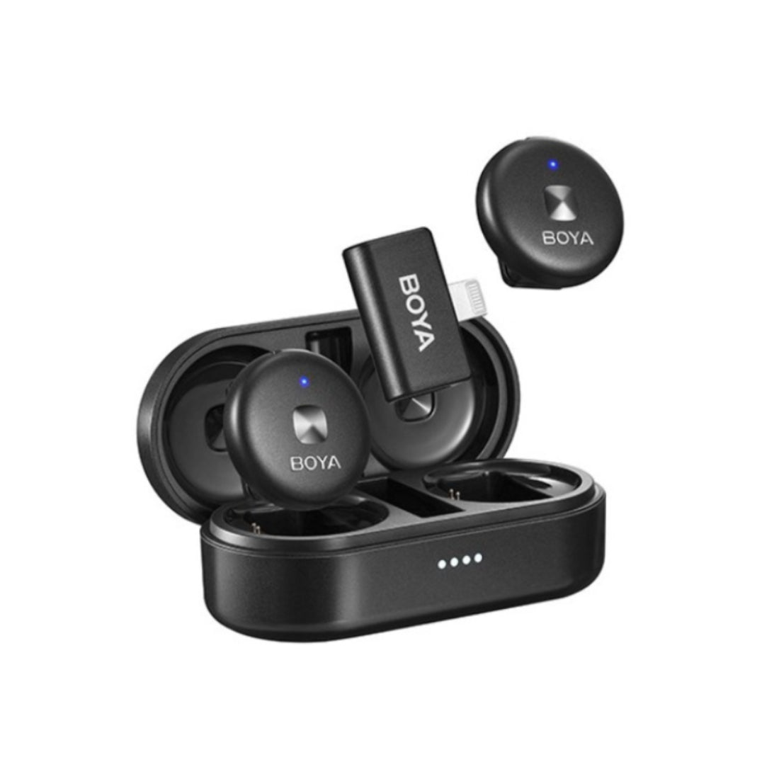 Boya Omic-D 2.4GHz Dual-Channel Wireless With Lightning Connector Microphone System - Black - ميكروفون
