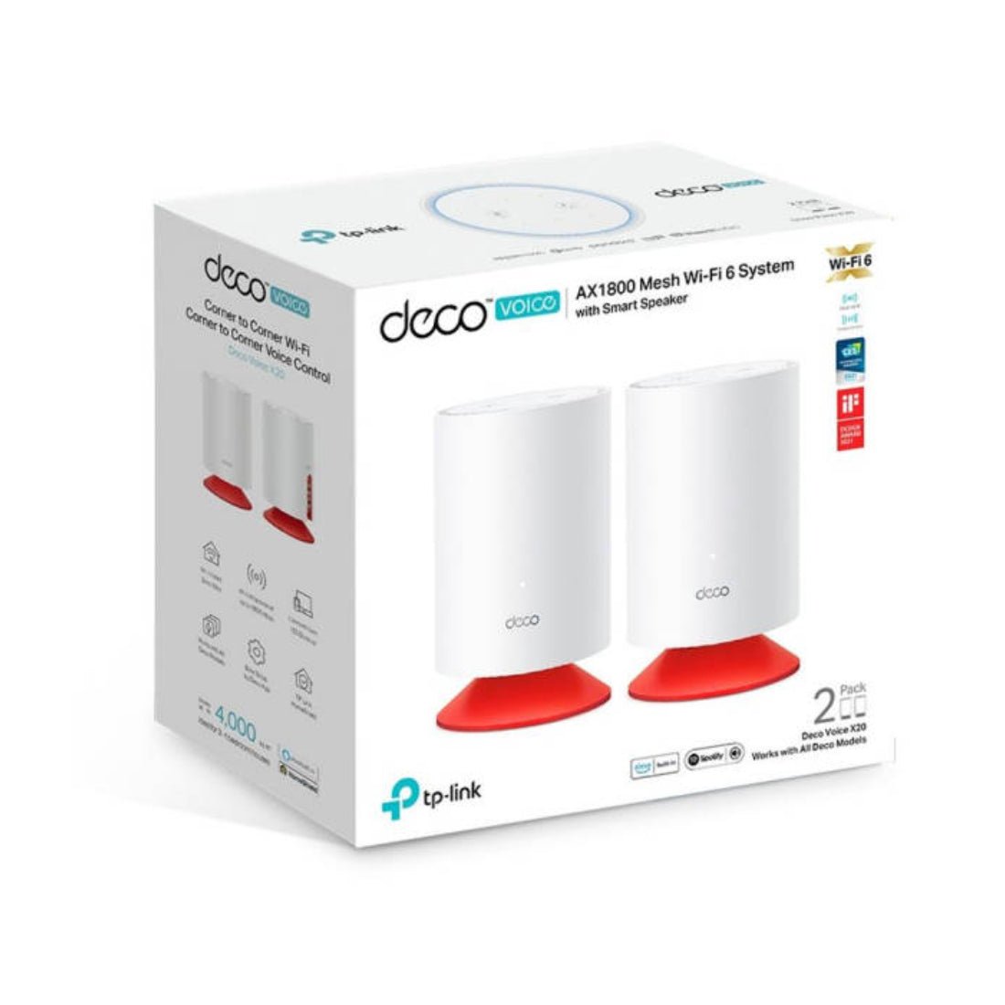 TP - Link Deco Voice X20 Wi - Fi 6 system Router - 2 Pack - راوتر - Store 974 | ستور ٩٧٤