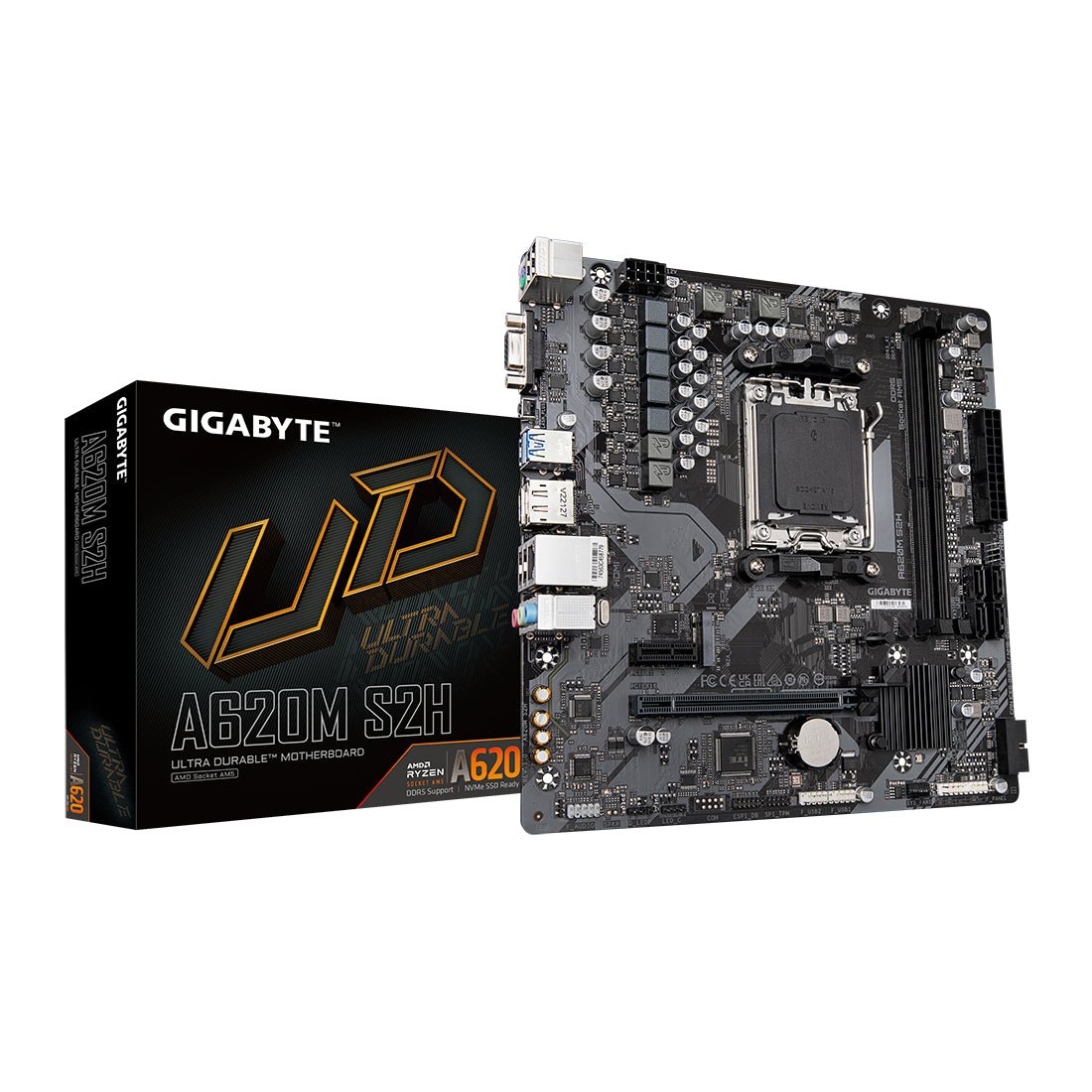 Gigabyte A620M S2H DDR5 AMD5 Micro - ATX Gaming Motherboard - اللوحة الأم - Store 974 | ستور ٩٧٤