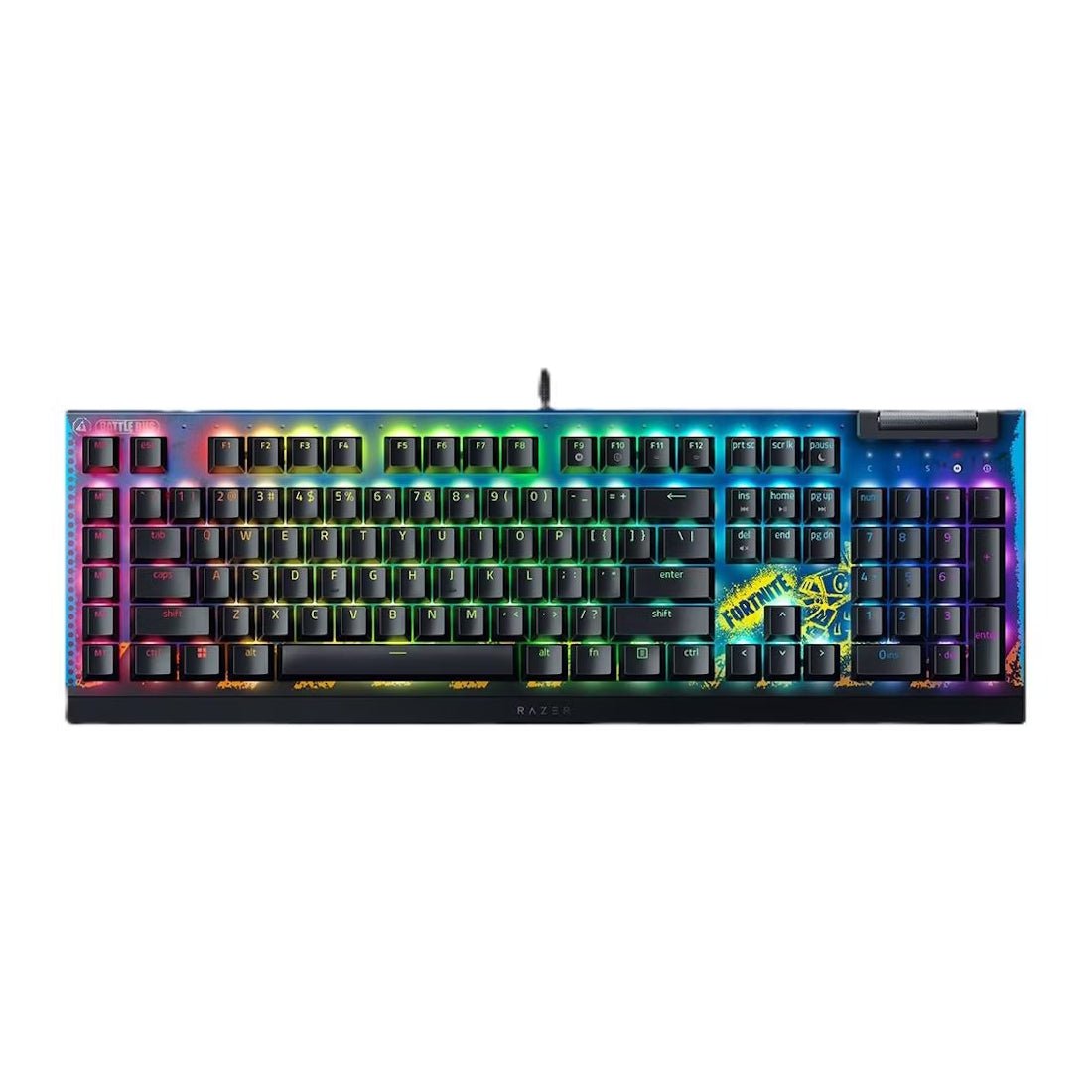 Razer BlackWidow V4 X Full Size RGB Yellow Switch Wired Mechanical Gaming Keyboard - Fortnite Edition - لوحة مفاتيح - Store 974 | ستور ٩٧٤