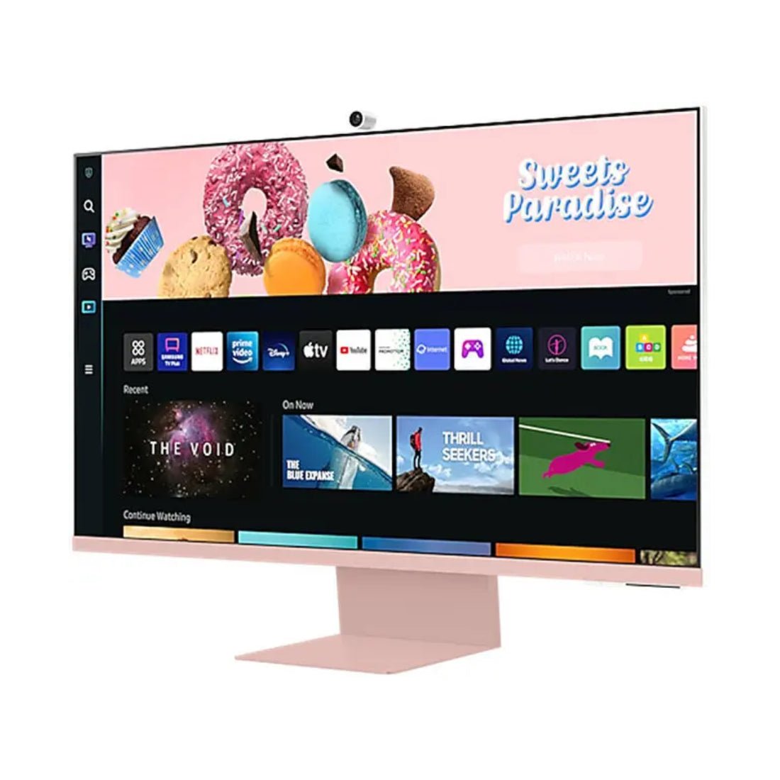Samsung M8 32'' 60Hz UHD Flat Smart Monitor - Sunset Pink - شاشة - Store 974 | ستور ٩٧٤