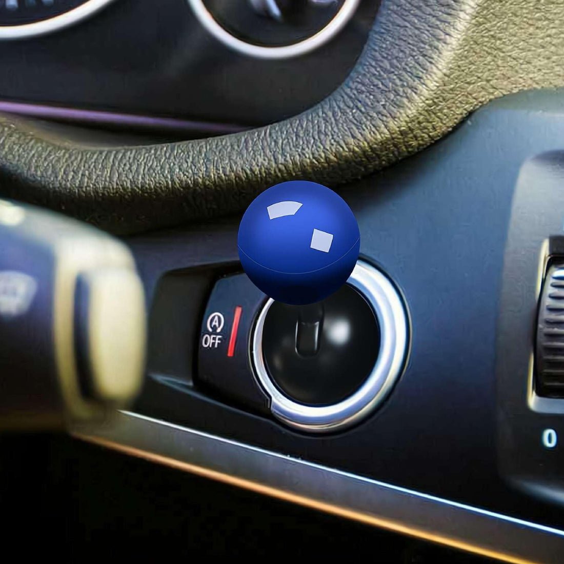 Push To Start Car Button - Blue - أكسسوار السيارة - Store 974 | ستور ٩٧٤