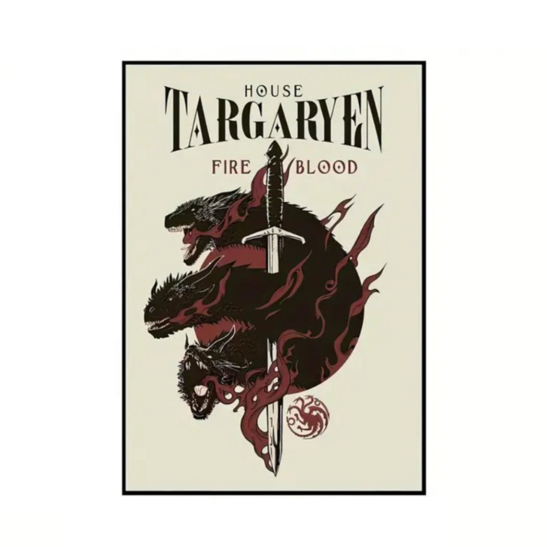 Game Of Thrones Targaryen Wall Art Poster (50x70cm) - 1 Piece - ملصق - Store 974 | ستور ٩٧٤