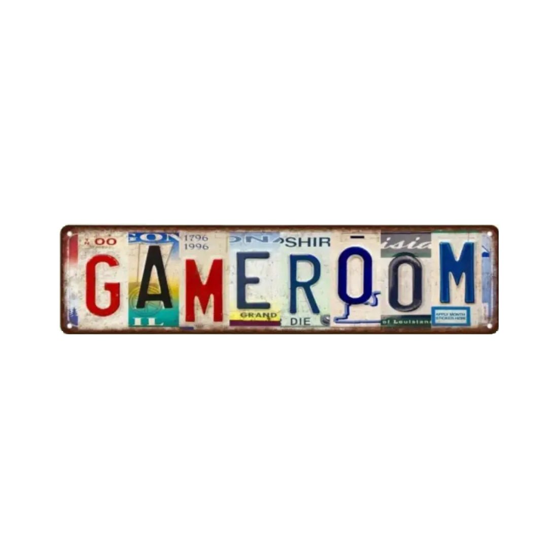 Game Room Vintage Metal Sign Wall Art Poster (20x30cm) - 1 Piece - ملصق - Store 974 | ستور ٩٧٤