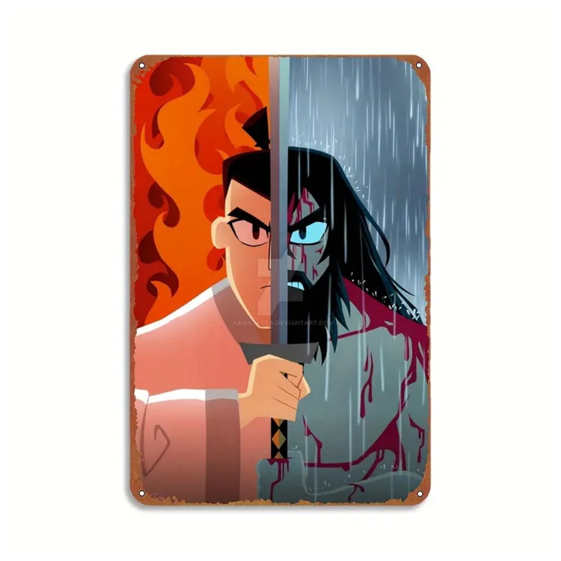 Samurai Jack Vintage Metal Tin Sign Wall Art Poster (30x20cm) - 1 Piece - ملصق - Store 974 | ستور ٩٧٤