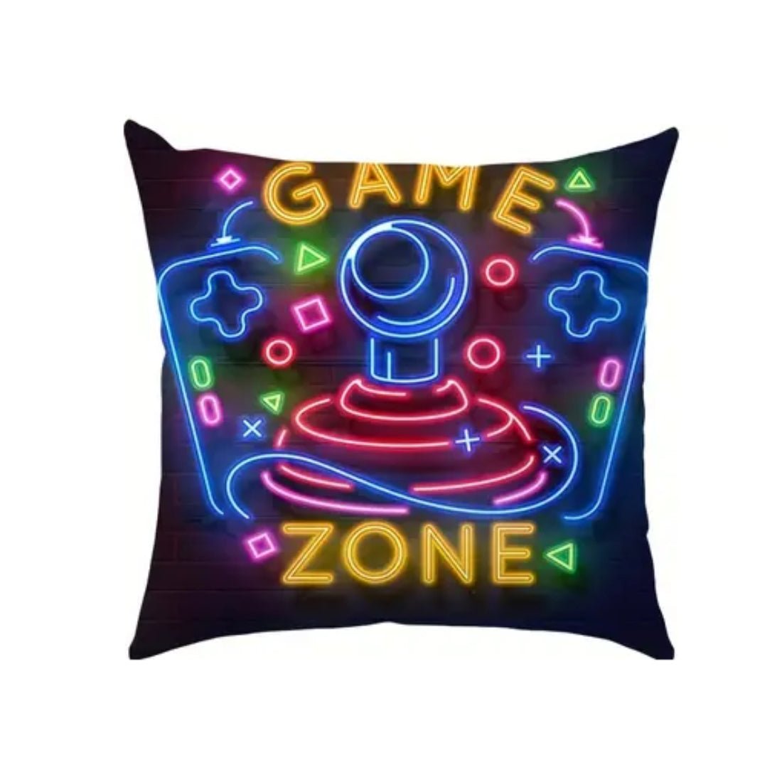 Gaming Controller Design Pillow Cover (45x45cm) - Black - غلاف وسادة - Store 974 | ستور ٩٧٤