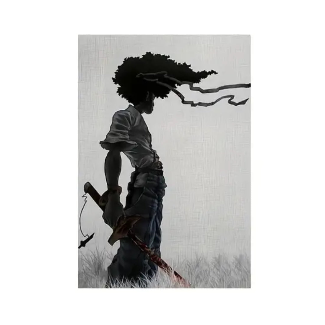 African Samurai Canvas Poster (40x1x60cm) - 1 Piece - ملصق