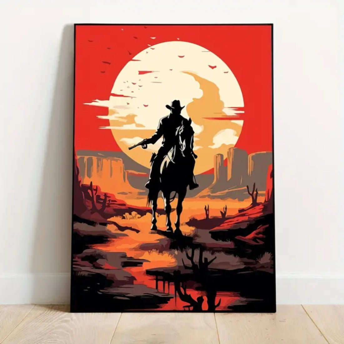 Cowboy Canvas Poster (50x1x70cm) - 1 Piece - ملصق - Store 974 | ستور ٩٧٤