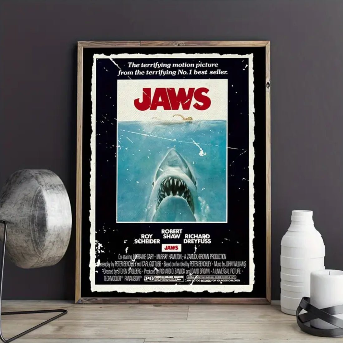 Jaws Marine Life Art Canvas HD Printing Poster (50x1x70cm) - 1 Piece - ملصق - Store 974 | ستور ٩٧٤